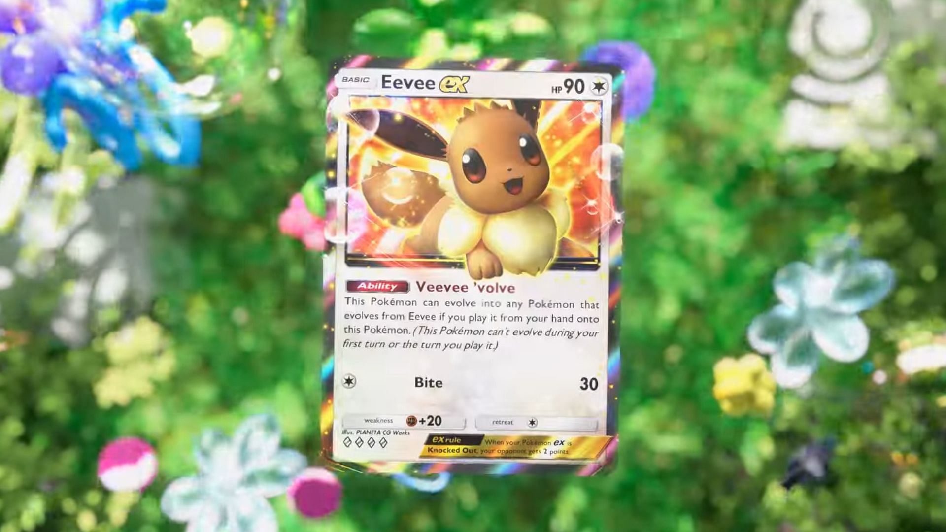 Eevee ex as seen in the announcement (Image via The Pokemon Company)